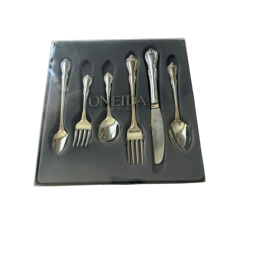 Vtg 6 Piece ONEIDA Silver Plate Harmony Progress Set